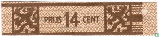 Prijs 14 cent - (Achterop: Agio Sigarenfabriek N.V. Duizel) - Afbeelding 1