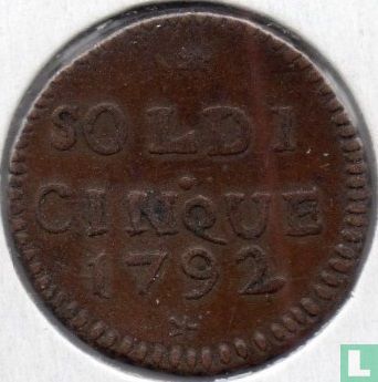 Gênes 5 soldi 1792 - Image 1