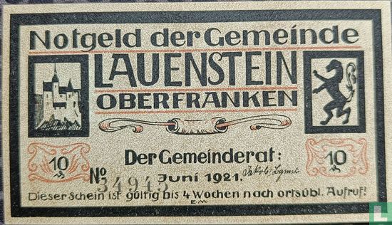 Lauenstein 10 Pfennig - Image 1