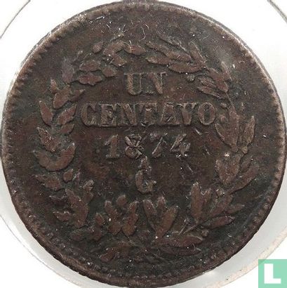 Mexique 1 centavo 1874 (Ga) - Image 1