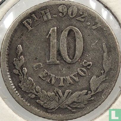 Mexique 10 centavos 1884 (Pi H) - Image 2