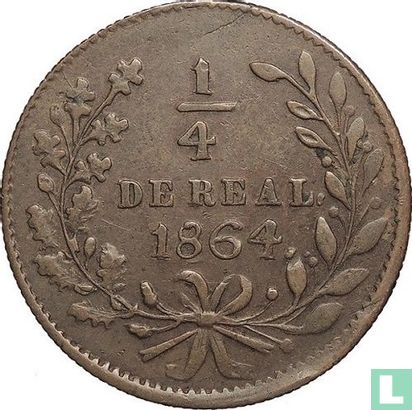 Culiacan ¼ real 1864 - Image 1