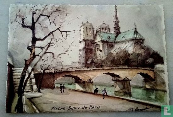 Notre Dame de Paris.Aqua pictura. - Afbeelding 1