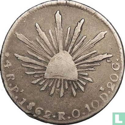 Mexico 4 reales 1862 (Pi RO) - Image 1