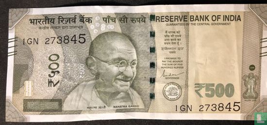 Indien 500 Rupien 2019 - Bild 1
