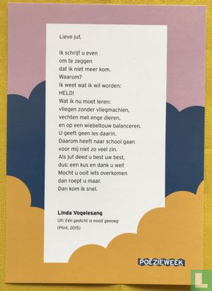 Poëzieweek 2020 - Linda Vogelesang - Eén gedicht is nooit genoeg - Bild 1