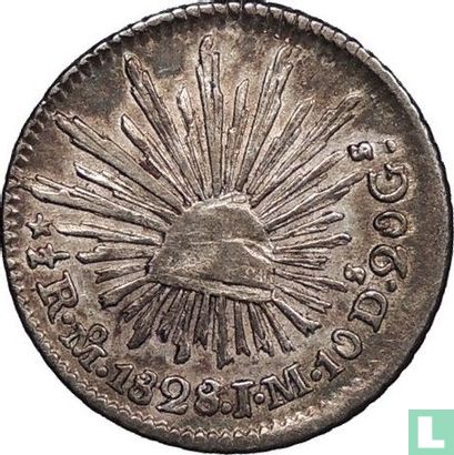 Mexique ½ real 1828 (Mo JM) - Image 1