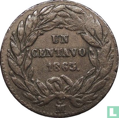 Mexico 1 centavo 1863 (Mo - type 1) - Image 1
