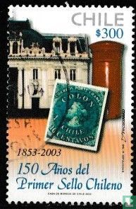 150 years of the Chilean stamp