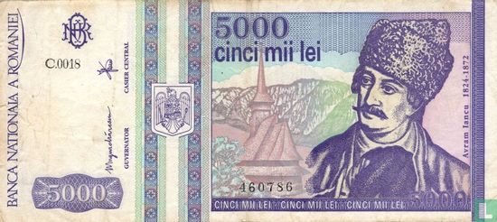 Roumanie 5.000 Lei 1993 - Image 1