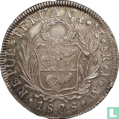 Peru 8 real 1828 (LIMA - type 2) - Afbeelding 1