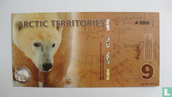 Artic Territories 9 Polar Dollars 2012 - Afbeelding 1