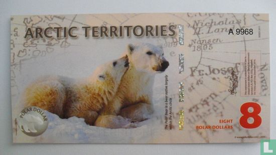 Artic Territories 8 Polar Dollars 2011 - Afbeelding 1