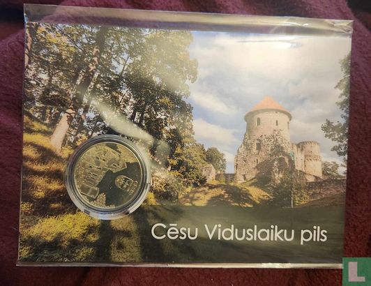 Cēsu Viduslaiku pils souvenier coin in a card - Afbeelding 3