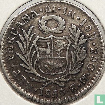 Peru 1 real 1850 - Image 1