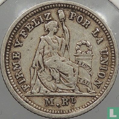 Pérou ½ real 1859 (type 1) - Image 2