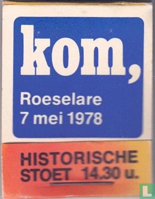 Kom, Roeselare 7 mei 1978 - Afbeelding 1