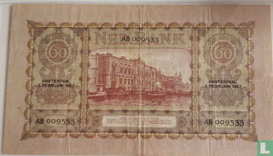 60 Gulden Nederland 1927 - Afbeelding 2