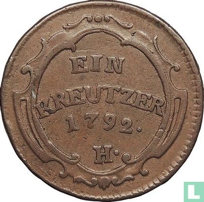 Autriche antérieure 1 kreutzer 1792 (type 1) - Image 1
