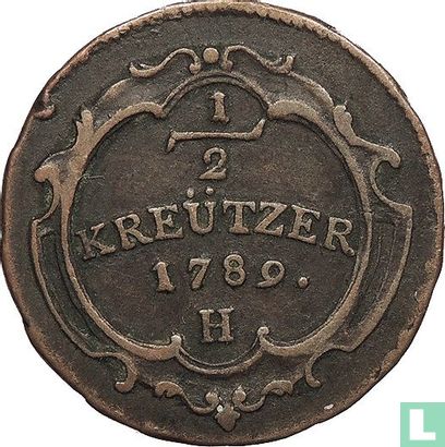 Autriche antérieure ½ kreutzer 1789 - Image 1