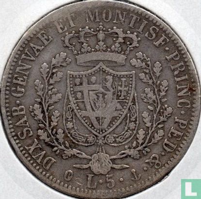 Sardaigne 5 lire 1826 (P) - Image 2