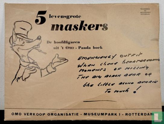 5 levensgrote maskers - Panda (met brief) - Image 4