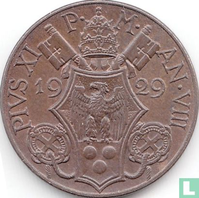 Vatican 5 centesimi 1929 - Image 1