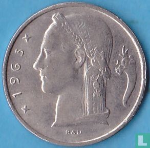 België 5 francs 1963 (FRA - muntslag) - Afbeelding 1