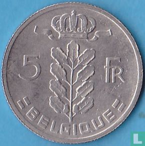 België 5 francs 1963 (FRA - muntslag) - Afbeelding 2