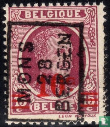 King Albert I, with overprint
