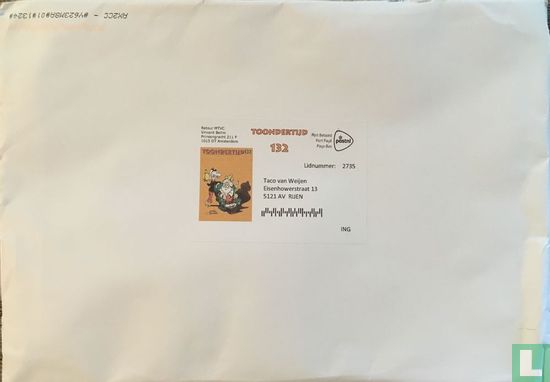 Toondertijd envelope 132 - Image 1