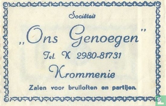 Sociëteit "Ons Genoegen" - Image 1