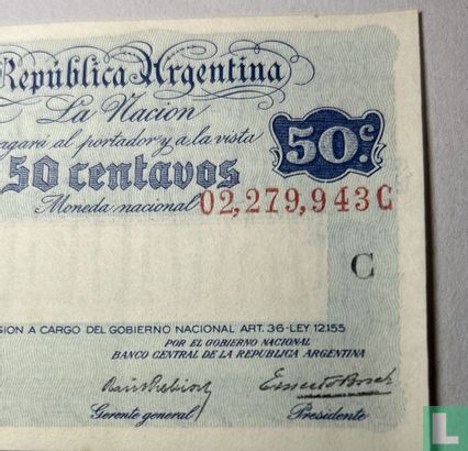 Argentinië 50 Centavos - Afbeelding 3