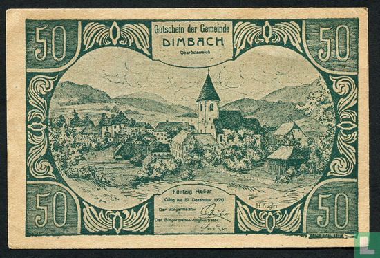 Dimbach 50 Heller 1920 - Bild 1