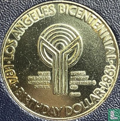 Verenigde Staten 1 dollar 1981 Los Angeles Bicentennial - In Conquest of Space - Bild 2