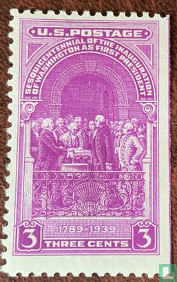 George Washington's swearing-in ceremony 3 (1939) - United States of