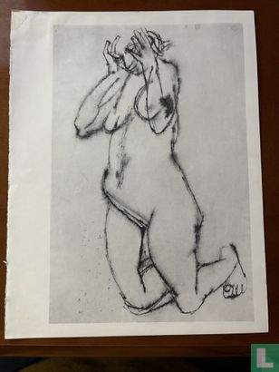 Figura inginocchiata, mani al volto (Kneeling Figure, Hands to Face) – Plate 23 - Afbeelding 1