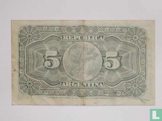 Argentinie 5 Centavos 1891 - Afbeelding 2