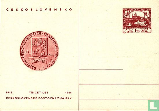 30 Jahre tschechoslowakische Briefmarke