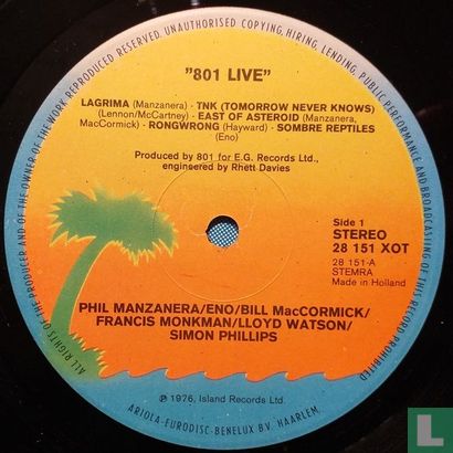 801 Live - Afbeelding 3