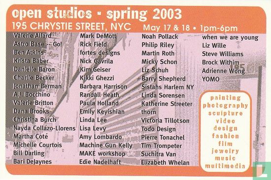 open studios - spring 2003 - Afbeelding 1