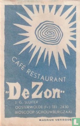 Café Restaurant "De Zon"   - Bild 1