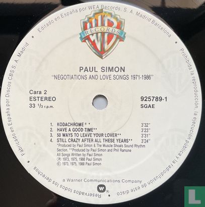 Negotiations and Love Songs 1971-1986 - Image 4