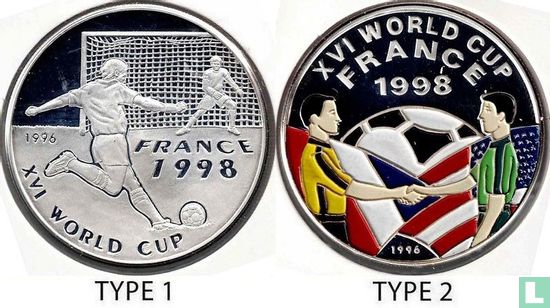 Afghanistan 500 afghanis 1996 (PROOF - type 1) "1998 Football World Cup in France" - Afbeelding 3