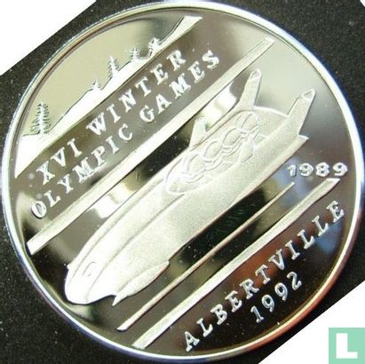 Afghanistan 500 afghanis 1989 (PROOF) "1992 Winter Olympics in Albertville" - Afbeelding 1