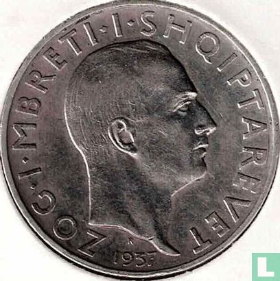 Albanië 2 franga ari 1937 "25ste verjaardag van de onafhankelijkheid" - Afbeelding 1
