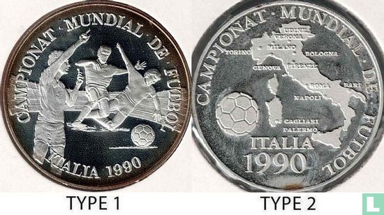 Andorra 10 diner 1989 (PROOF - type 1) "Wereldkampioenschap voetbal 1990 in Italië" - Afbeelding 3