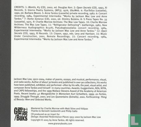 Doings (Assorted Performance Pieces 1955-2002) - Image 2