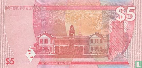 Belize 5 Dollars 2025 - Afbeelding 2