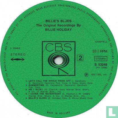 Billie's Blues: The Original Recordings By Billie Holiday - Image 4